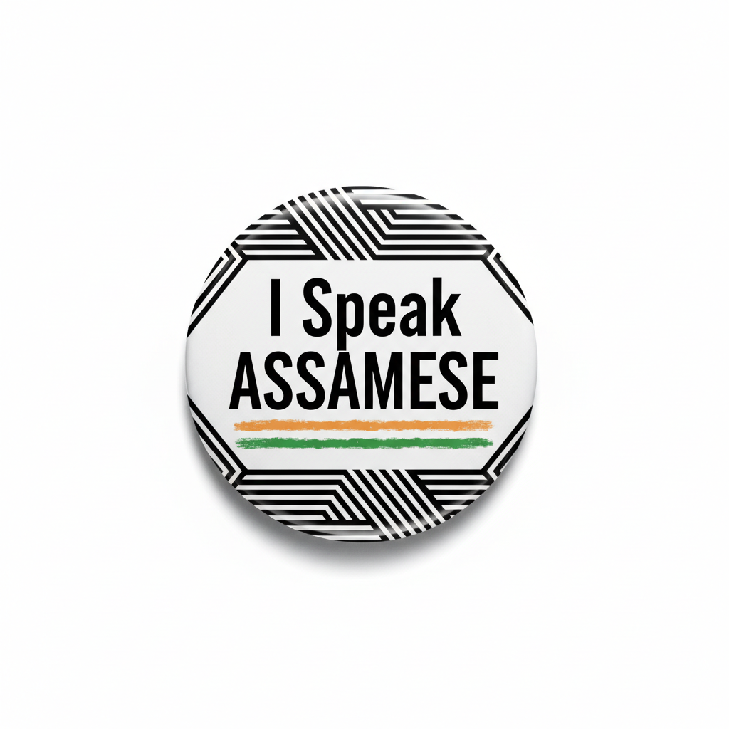 I Speak ASSAMESE India Pinback 2.25-inch