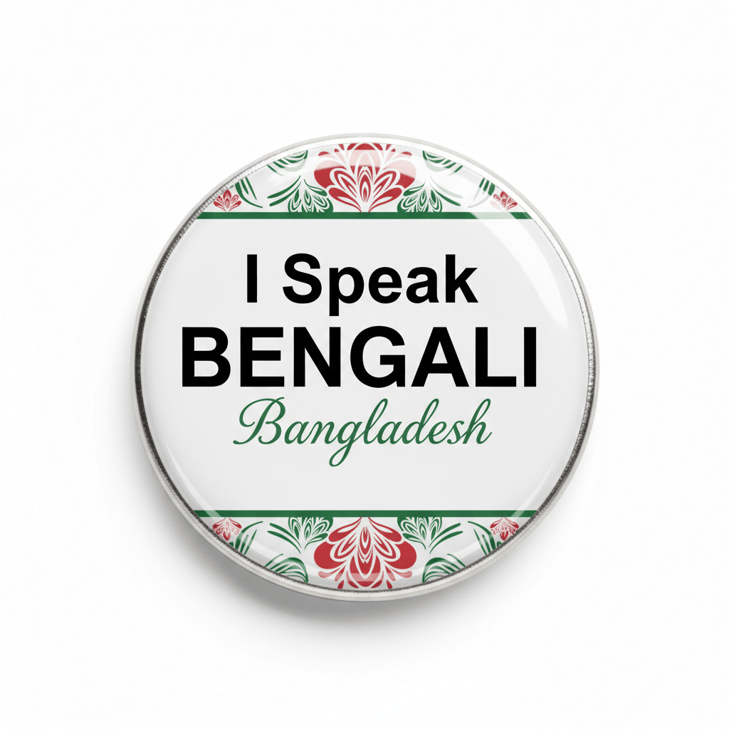 I Speak BENGALI Bangladesh Magnet 2.25-inch - My Pinbacks