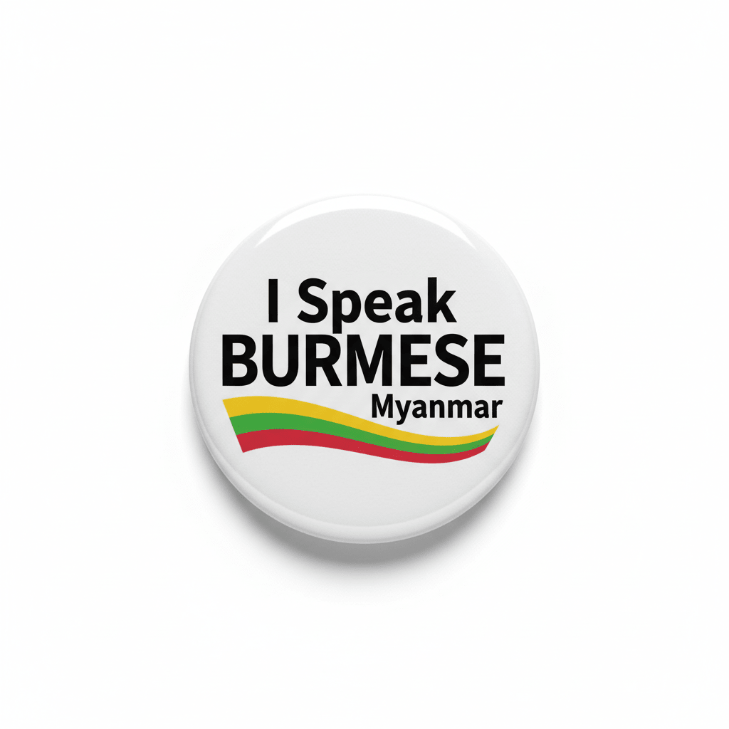 I Speak BURMESE Myanmar Magnet 2.25-inch - My Pinbacks