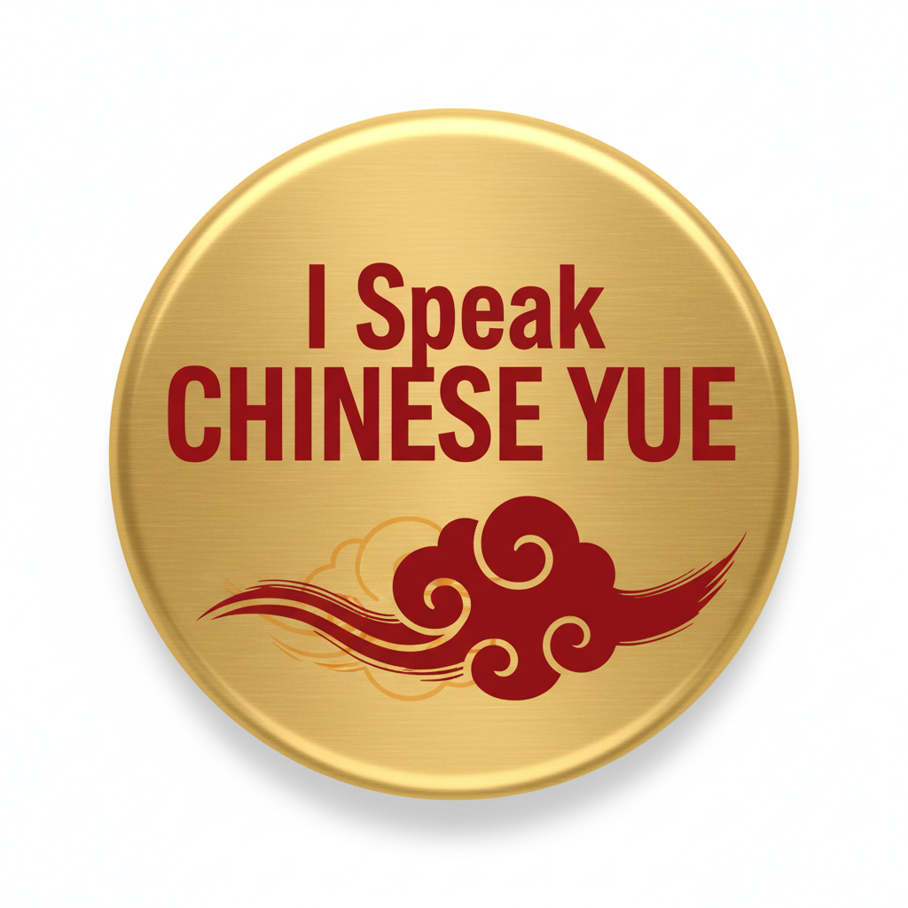 I Speak CHINESE YUE China Pinback 2.25-inch