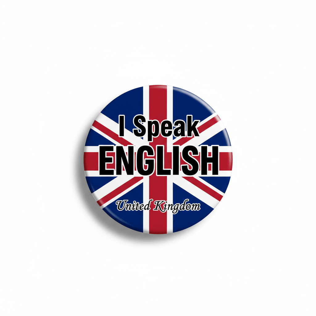 I Speak ENGLISH United Kingdom Magnet 2.25-inch - My Pinbacks