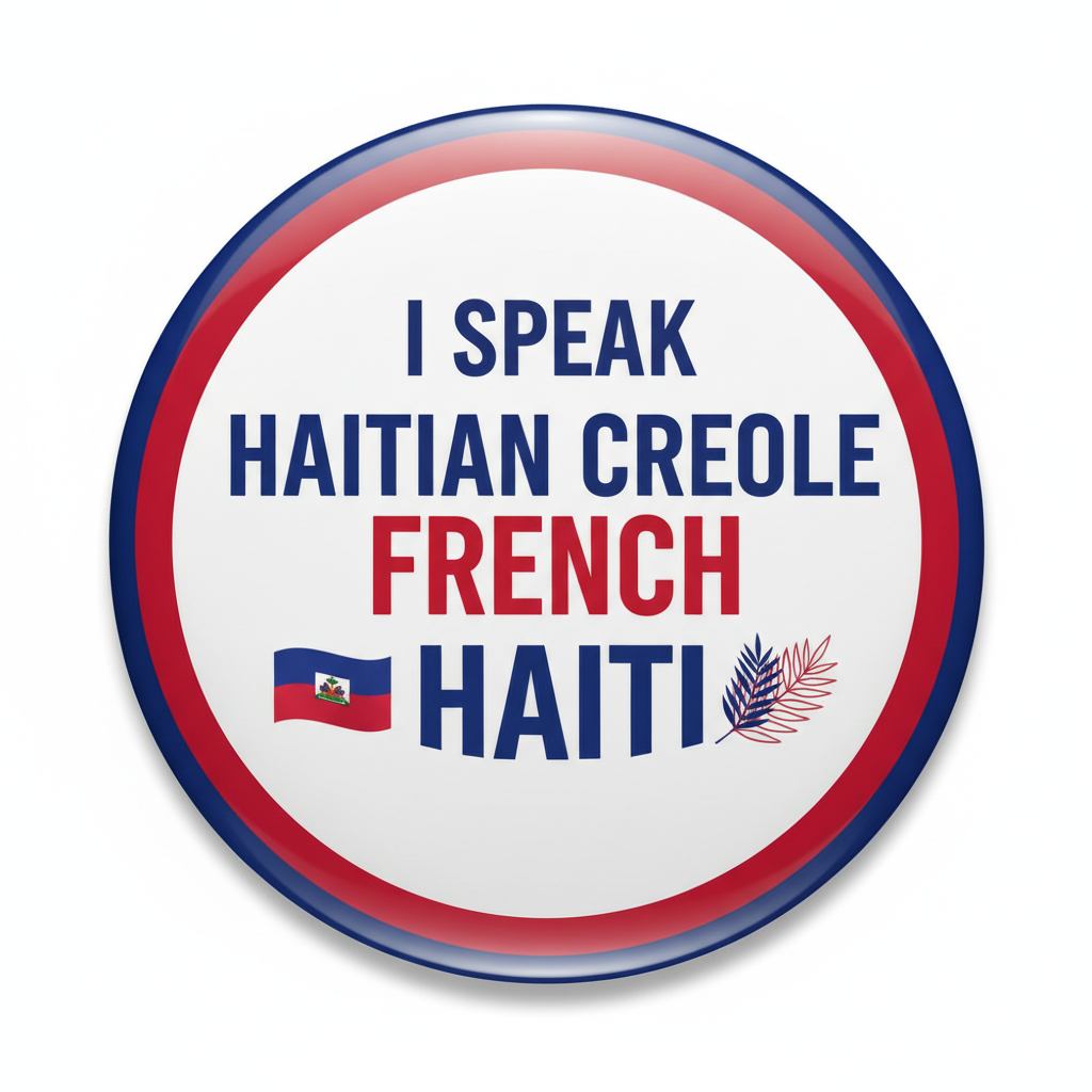 I Speak HAITIAN CREOLE FRENCH Haiti Magnet 2.25-inch