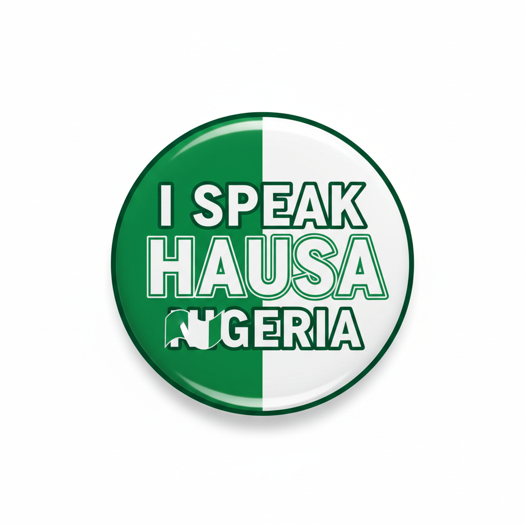 I Speak HAUSA Nigeria Pinback 2.25-inch