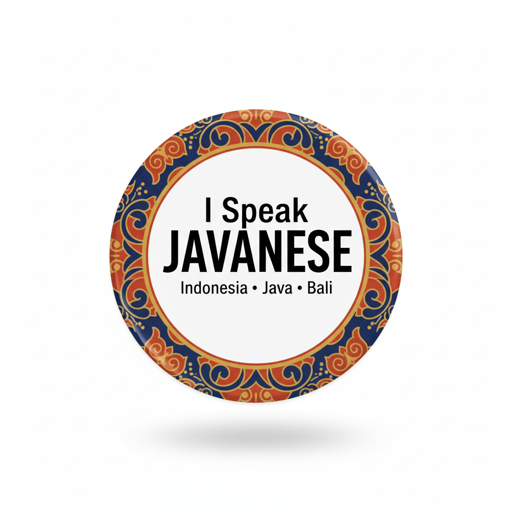 I Speak JAVANESE Indonesia Java Bali Magnet 2.25-inch - My Pinbacks