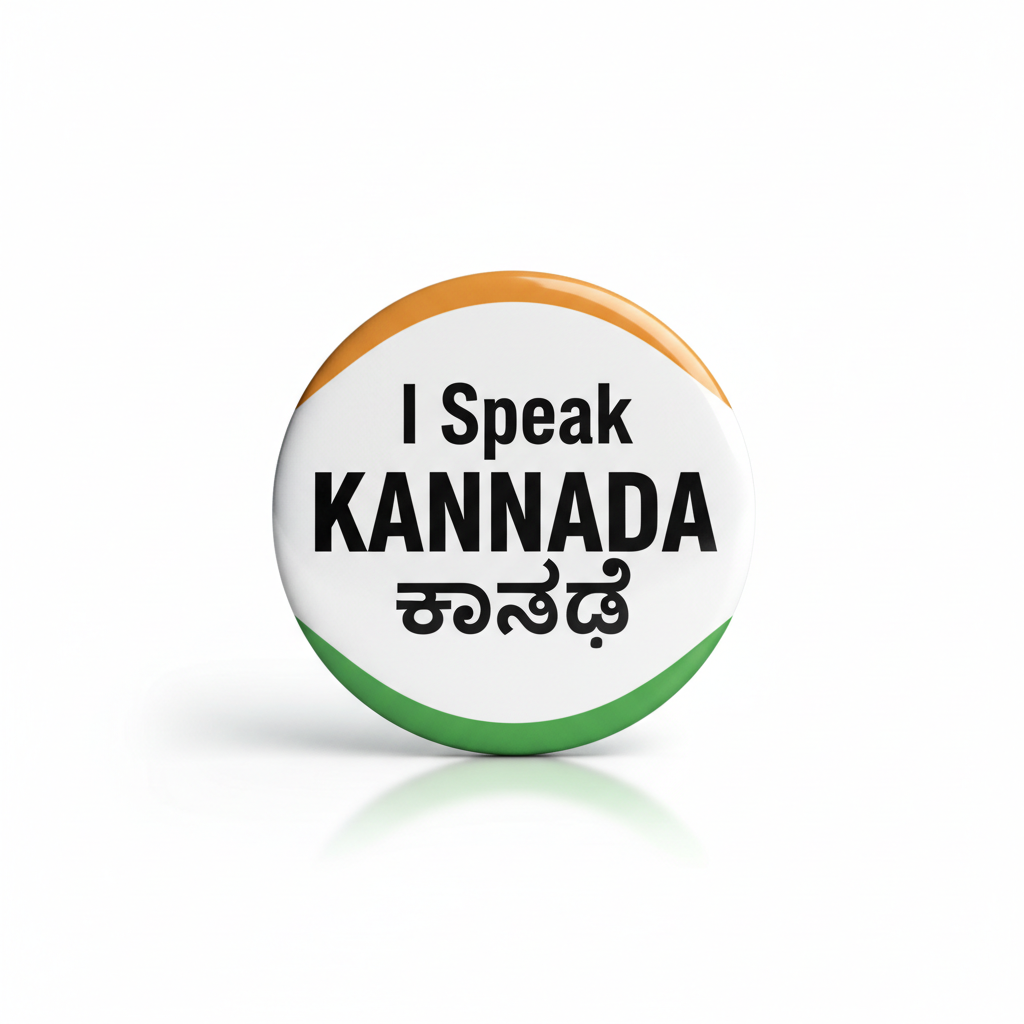 I Speak KANNADA India Pinback 2.25-inch