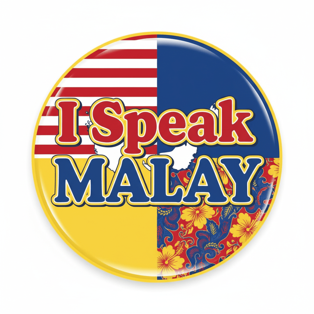I Speak MALAY Malaysia Peninsular Magnet 2.25-inch - My Pinbacks