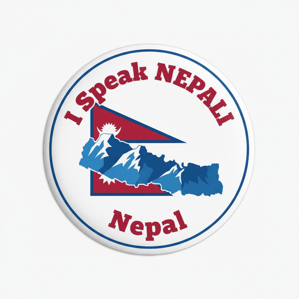 I Speak NEPALI Nepal Magnet 2.25-inch - My Pinbacks