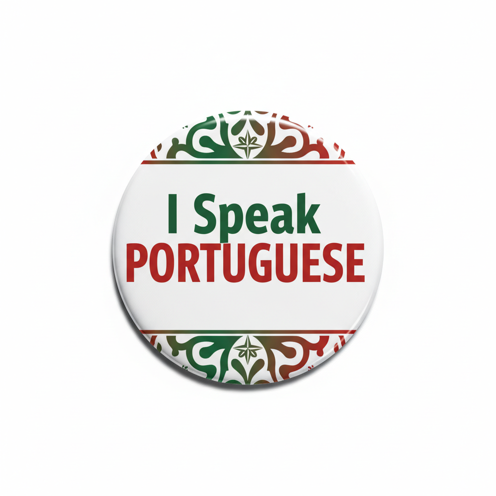 I Speak PORTUGUESE Portugal Pinback 2.25-inch