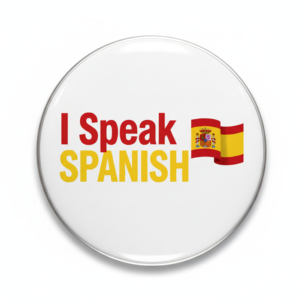 I Speak SPANISH Spain Pinback 2.25-inch