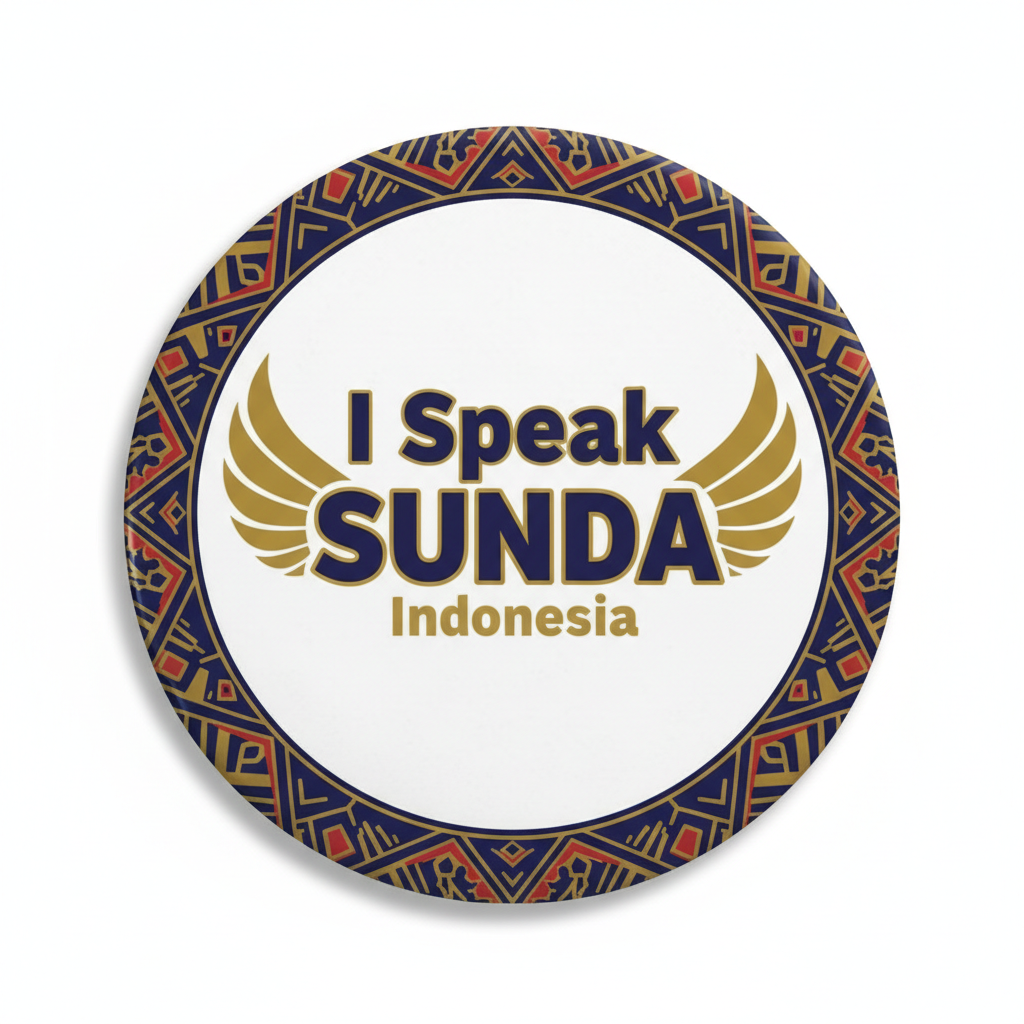 I Speak SUNDA Indonesia Pinback 2.25-inch
