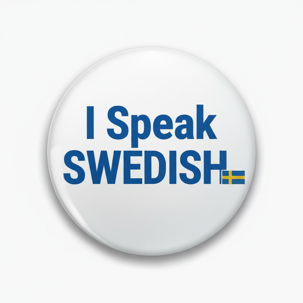 I Speak SWEDISH Sweden Pinback 2.25-inch