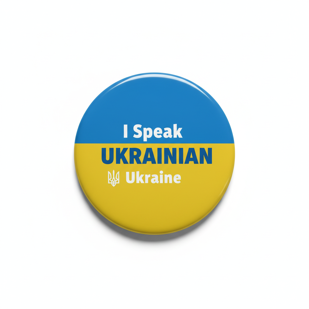 I Speak UKRAINIAN Ukraine Pinback 2.25-inch