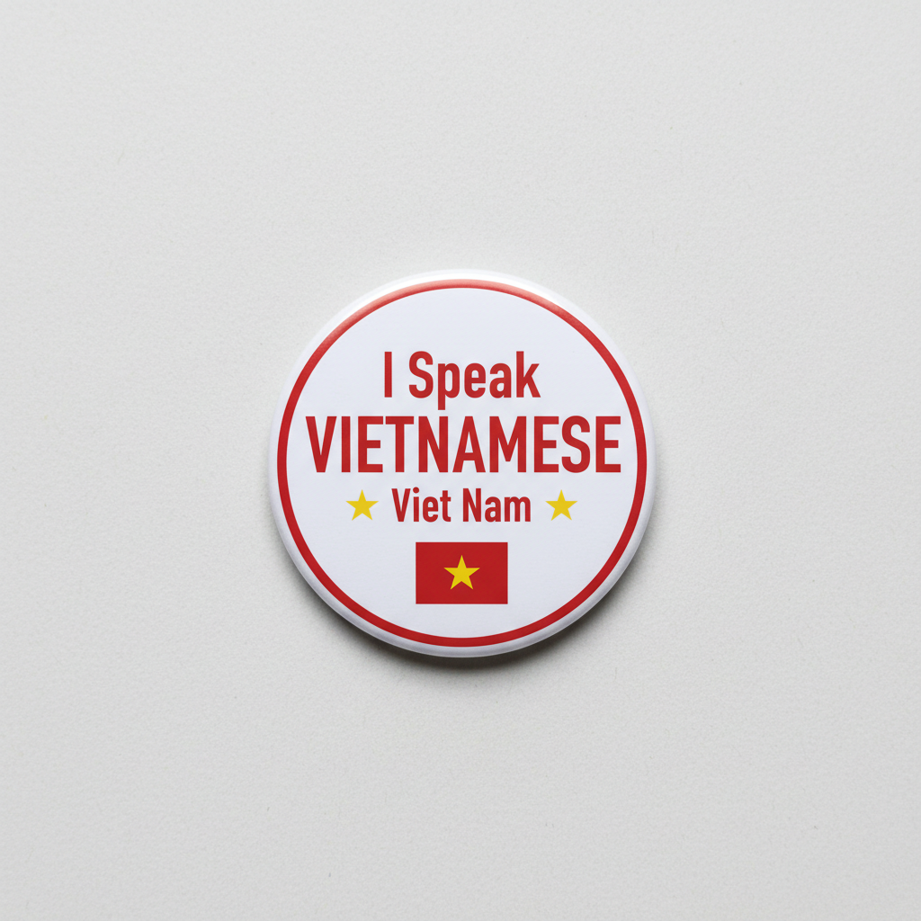 I Speak VIETNAMESE Viet Nam Pinback 2.25-inch
