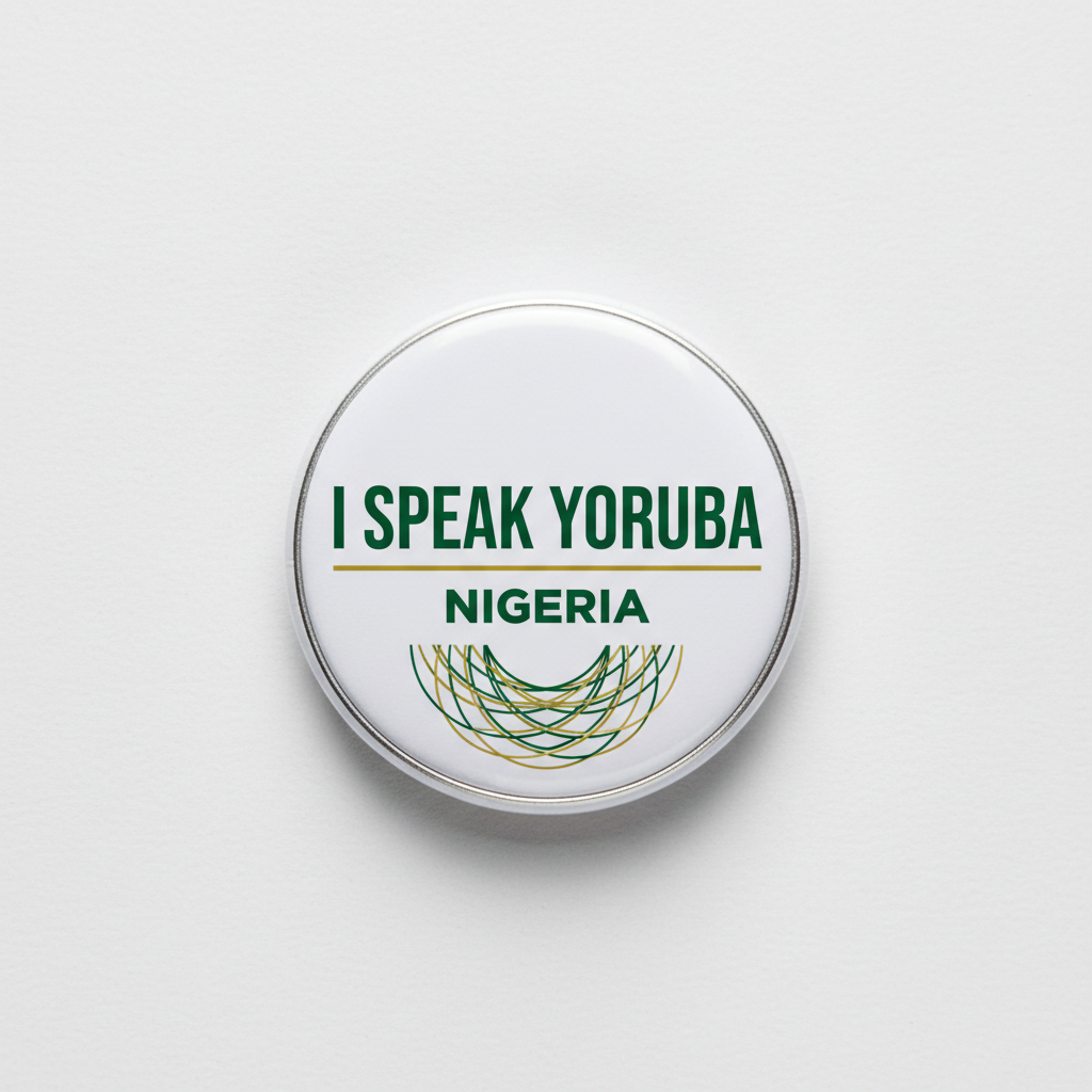 I Speak YORUBA Nigeria Pinback 2.25-inch