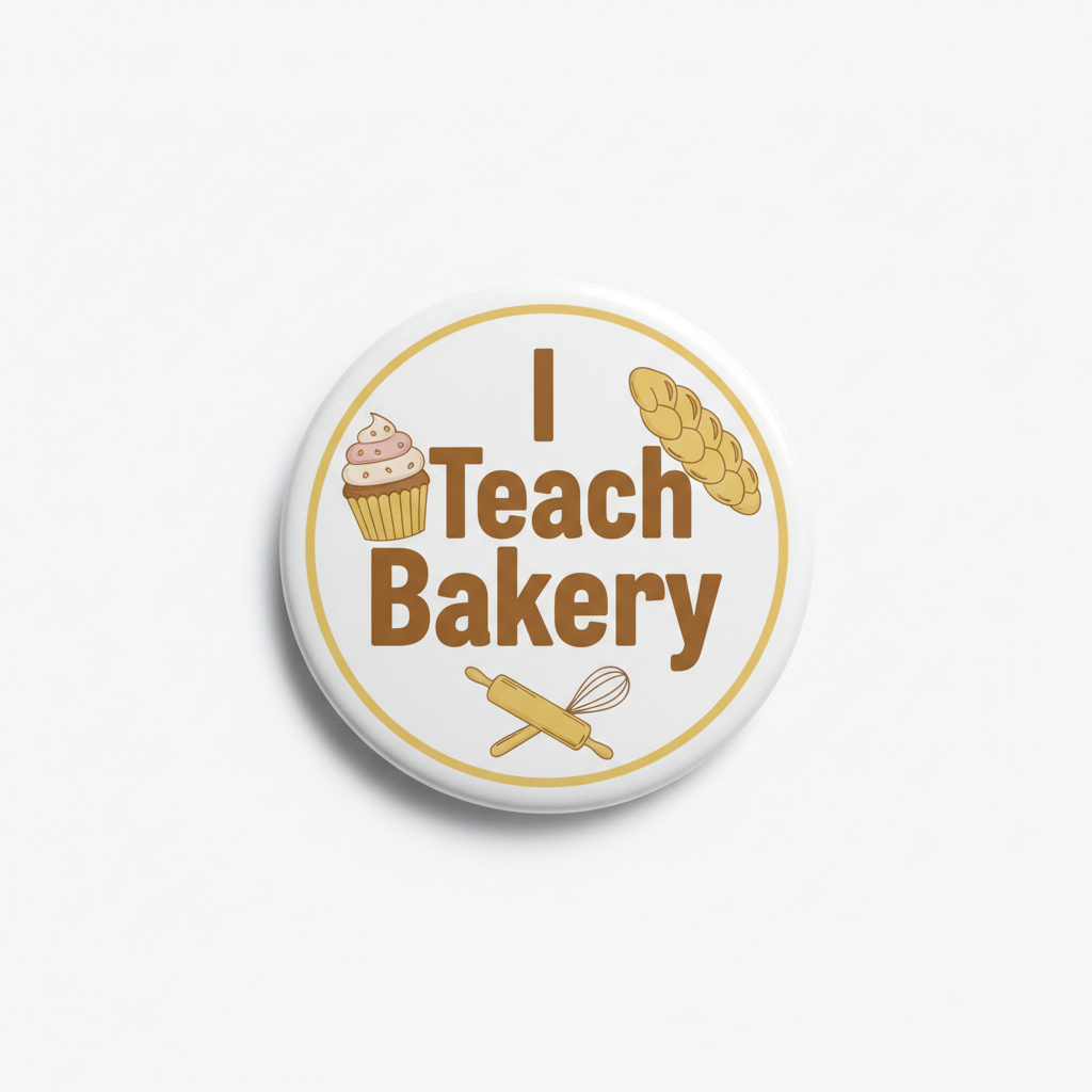 I Teach Bakery Pinback 2.25-inch