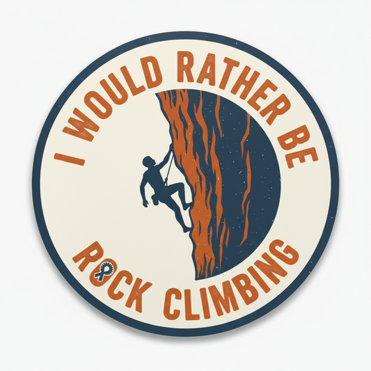 I would rather be Rock Climbing Pinback 2.25-inch