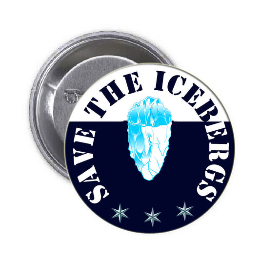 Pin de solapa de 1,25" "Salven los icebergs"