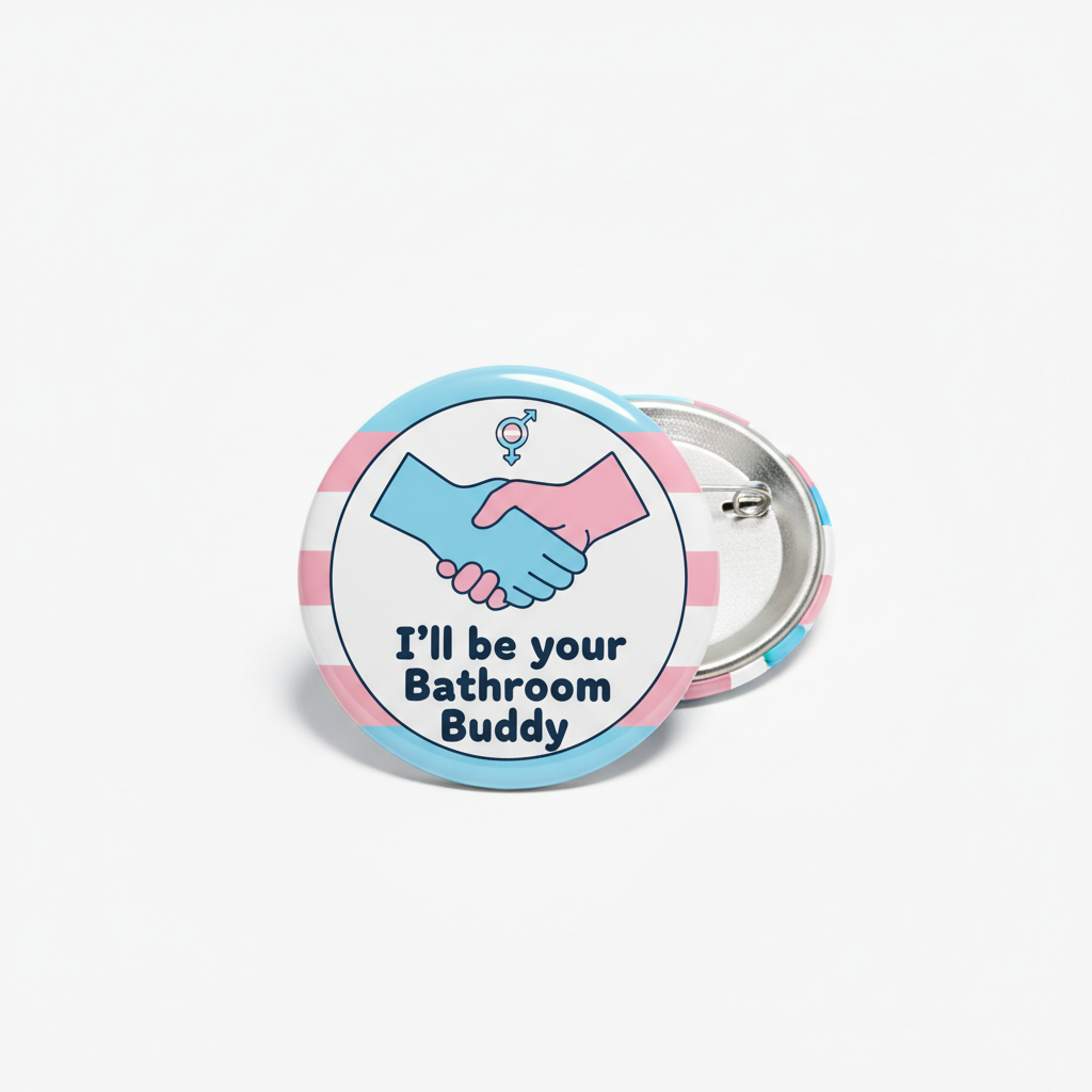 I'll be your Bathroom Buddy Transgender Pinback 2.25-inch