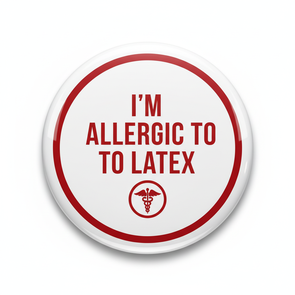 I'm Allergic to LATEX Pinback 2.25-inch