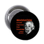 Pinback 1.25-inch button with Einstein quote on black background
