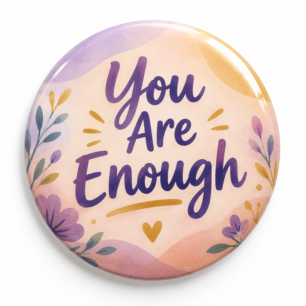 Inspirational Quote Mental Health Encouragement Pinback 2.25-inch