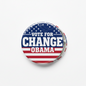 Inspirational Obama Quote Vote for Change Pinback 2.25-inch