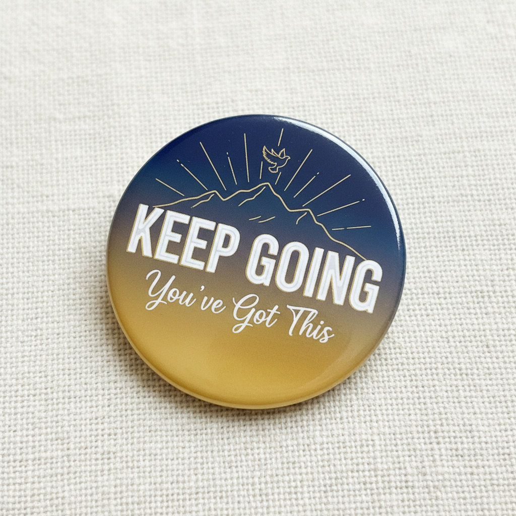 Inspirational Photo in a Hard Time Pinback 2.25-inch