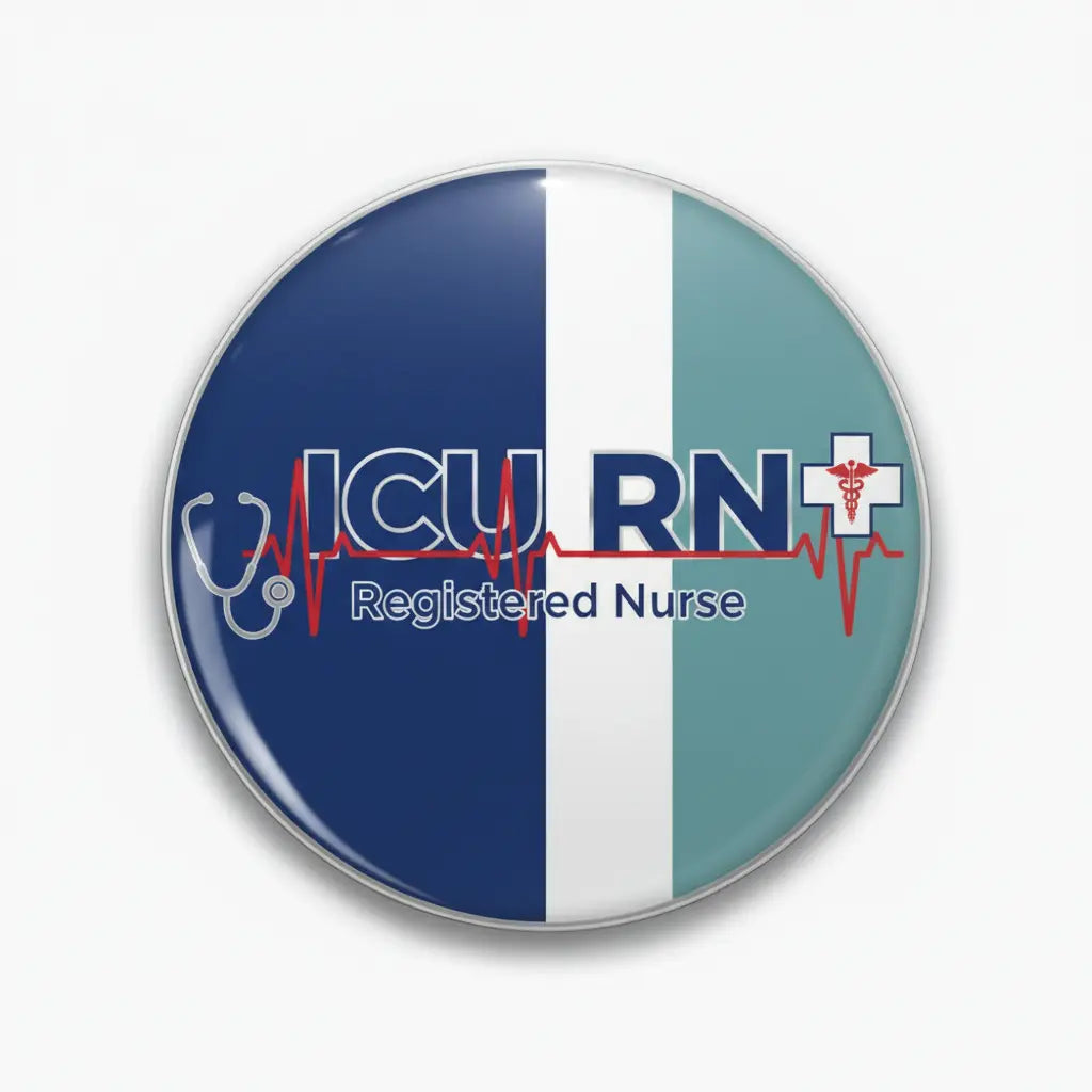 Intensive Care Unit (ICU) Registered Nurse Pin Button 2.25-inch - mypinbacks.com