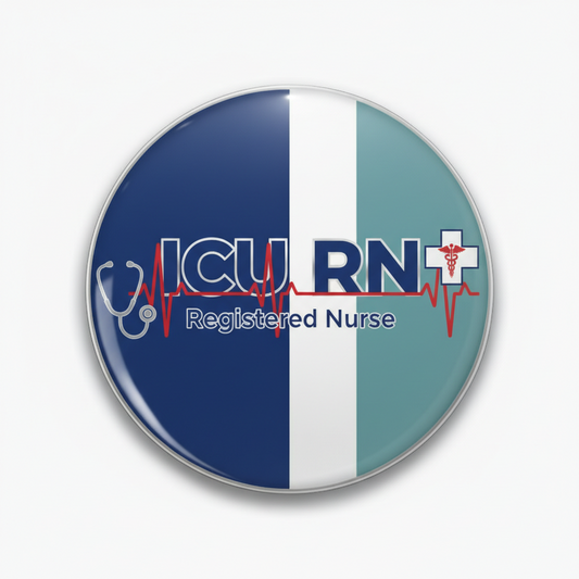 Intensive Care Unit (ICU) Registered Nurse Pinback 2.25-inch