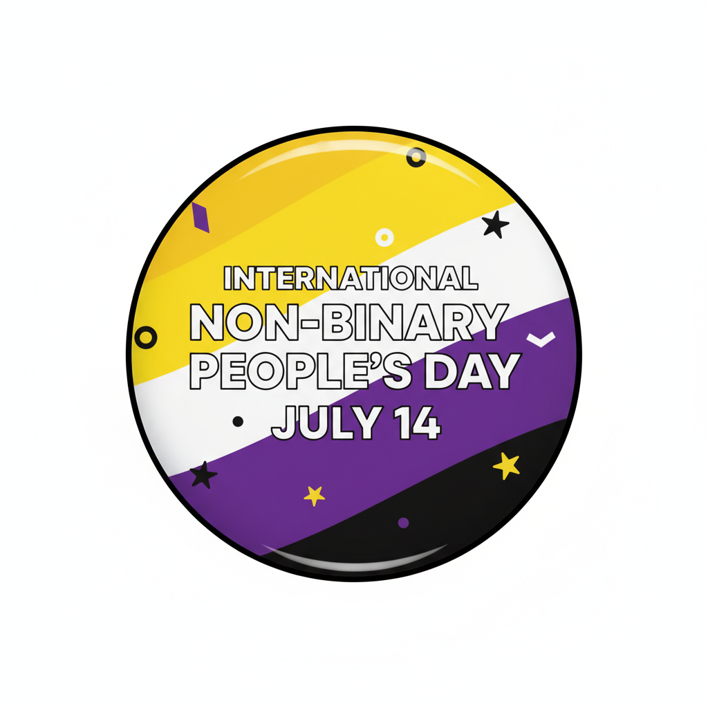 International Non-Binary People's Day (July 14) Pinback 2.25-inch