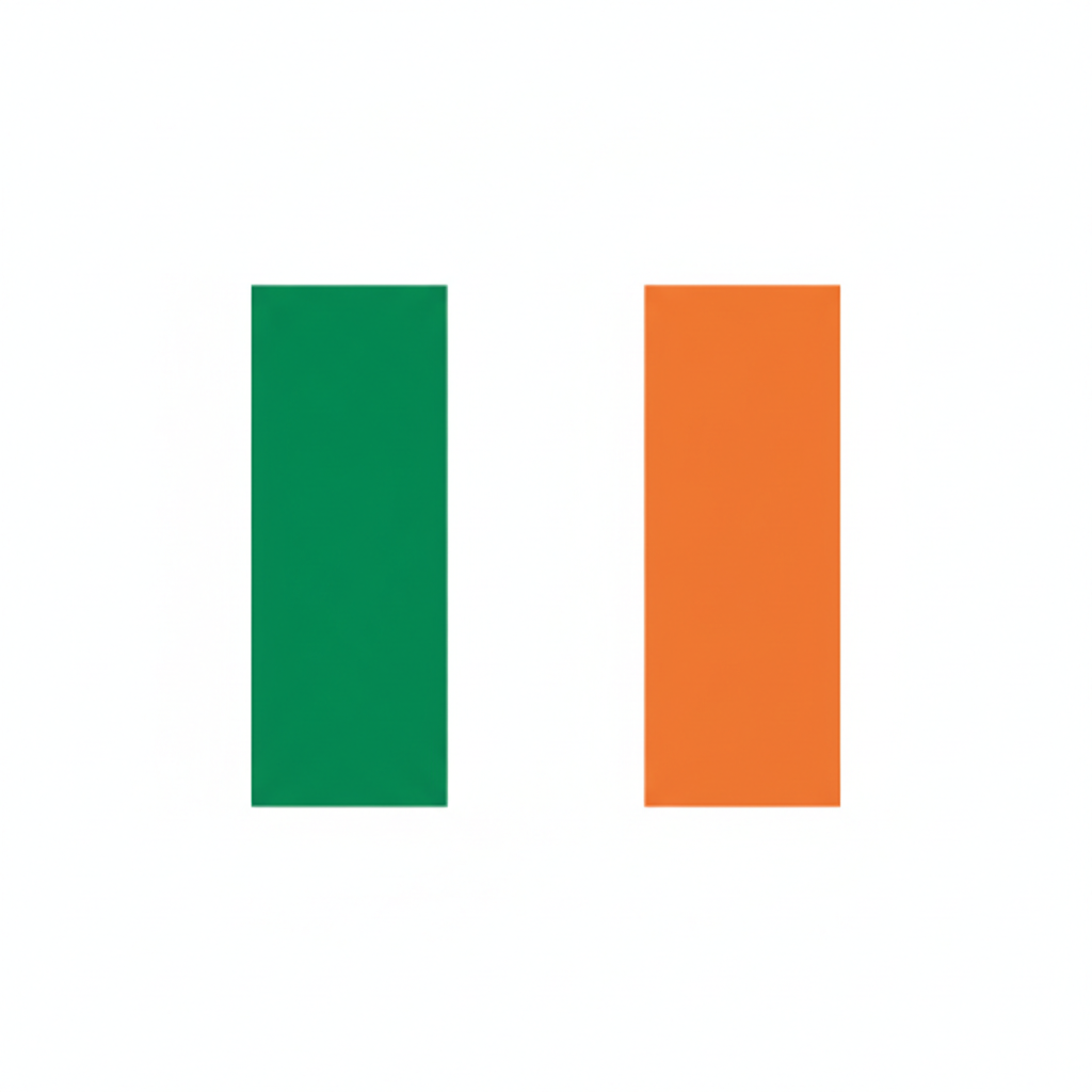 Mousepad color blocks: green and orange vertical bands on white background