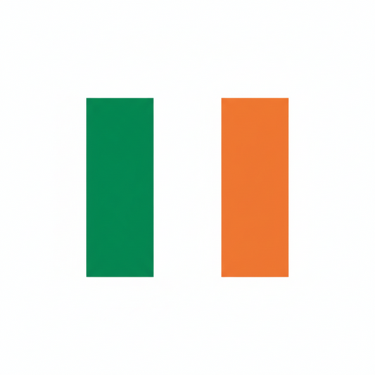 Mousepad color blocks: green and orange vertical bands on white background