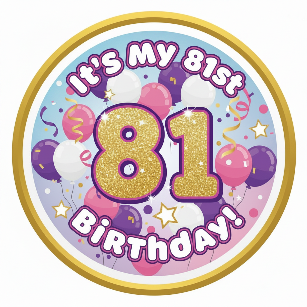 It is my 81st Birthday Pinback 2.25-inch