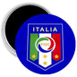 Italy FIGC soccer magnet with shield crest design, blue background, 3-inch