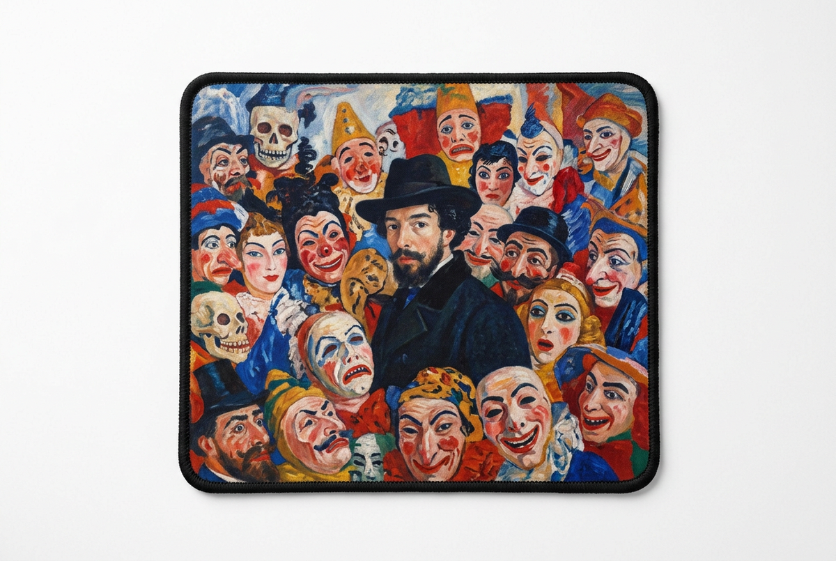 James Ensor Self portrait with Masks Mousepad