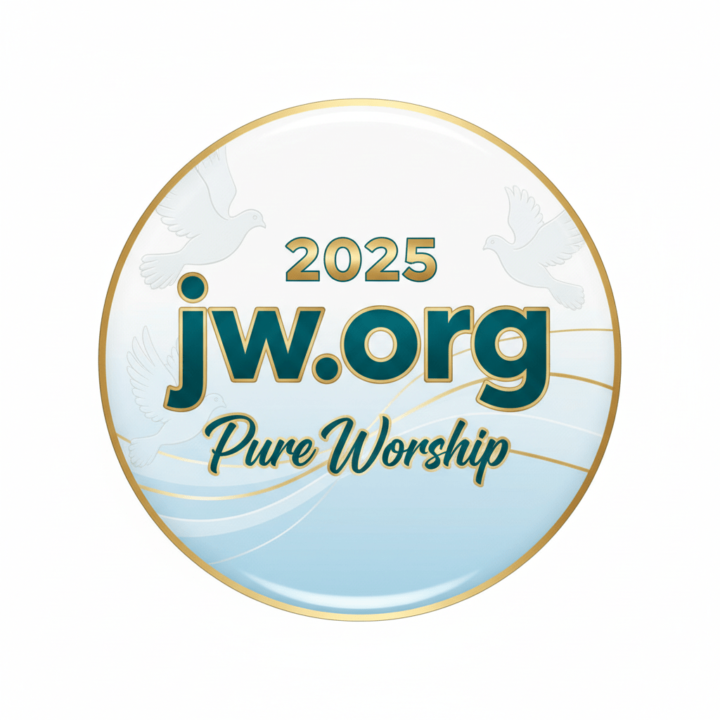 Jehovah's Witnesses 2025 Pure Worship Pinback 2.25-inch - My Pinbacks