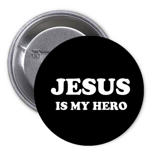 Jesús es mi héroe Pinback 1.25"