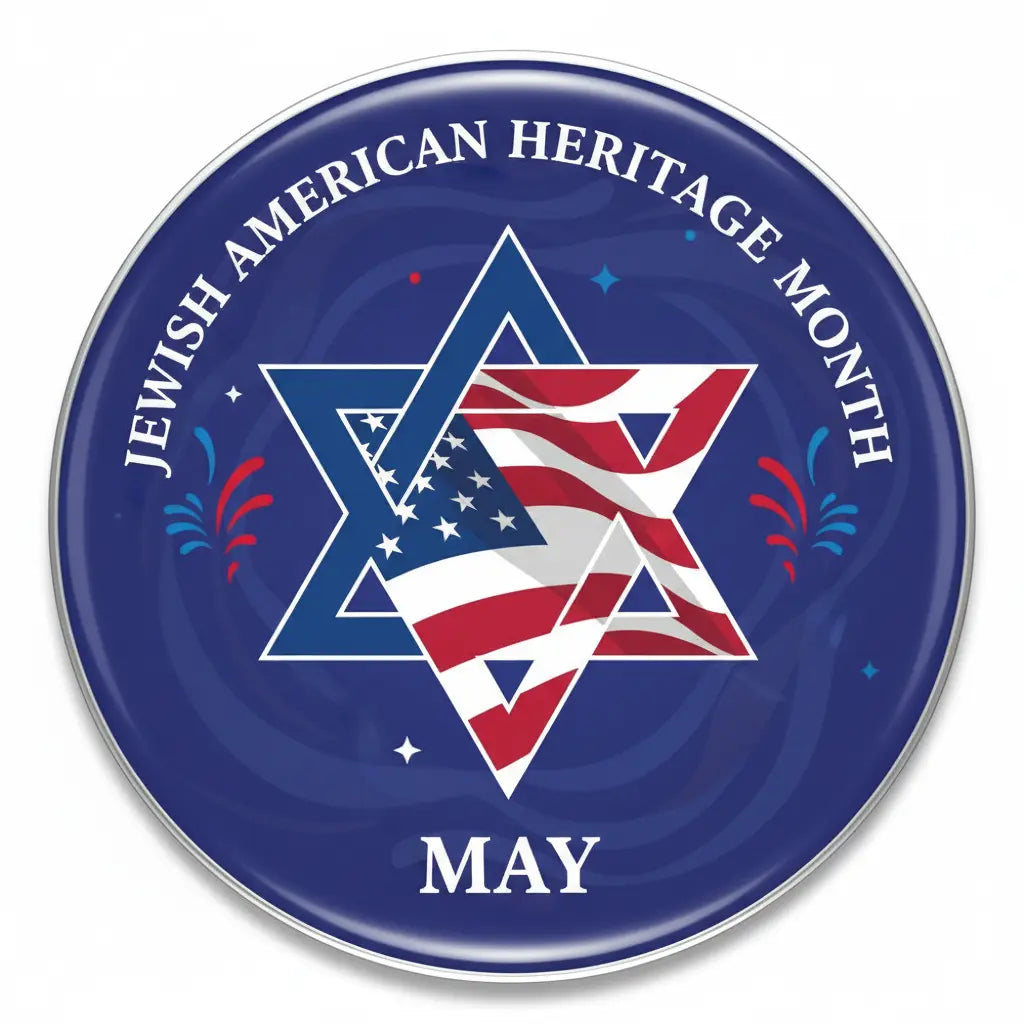 Jewish American Heritage Month (May) Pinback 2.25-inch