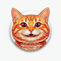 Just Smile Orange Cat Pinback 2.25-inch