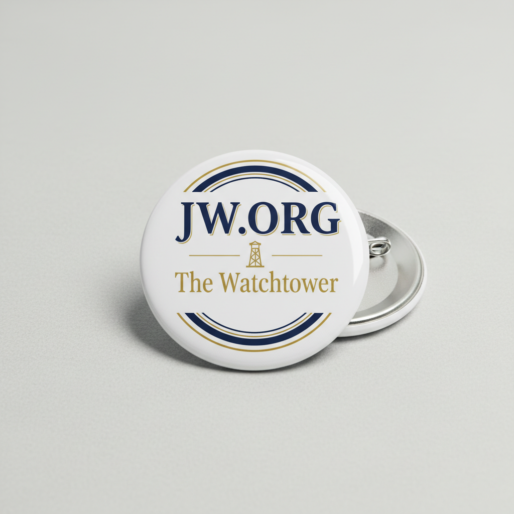 25 Pcs JW ORG The Watchtower Mini Pinback 1.25-inch