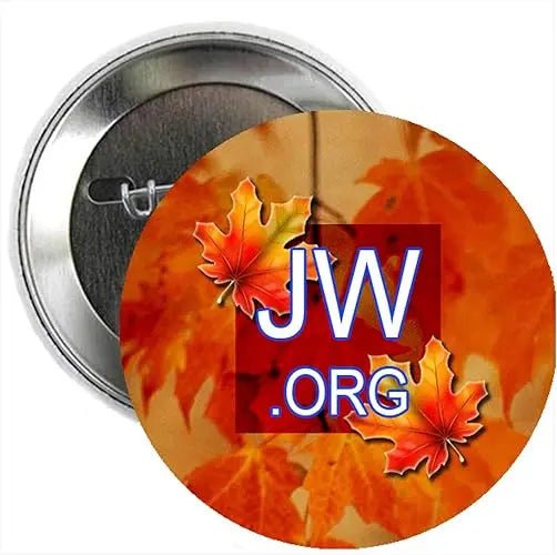 JW.org Jehovah's Witnesses Pinback 1.25-inch 25 Pcs orange - My Pinbacks
