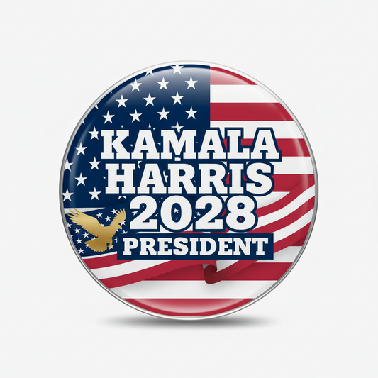 Kamala Harris 2028 President Pinback 2.25-inch