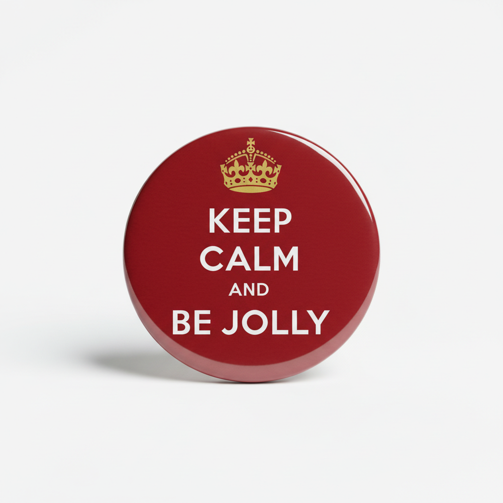 Keep Calm and Be Jolly Pinback 2.25-inch