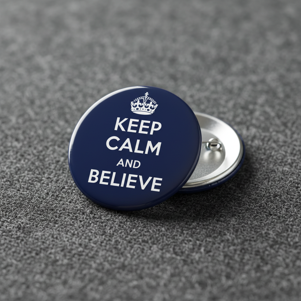Keep Calm and Believe Pinback 2.25-inch
