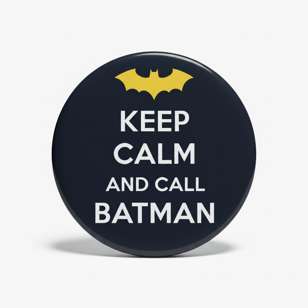 Keep Calm and Call Batman Button Pinback 2.25-inch