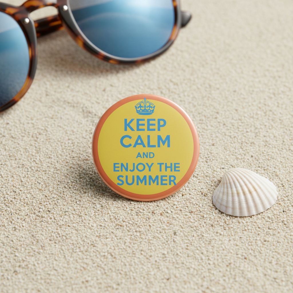 Keep Calm and Enjoy the Summer Pinback 2.25-inch