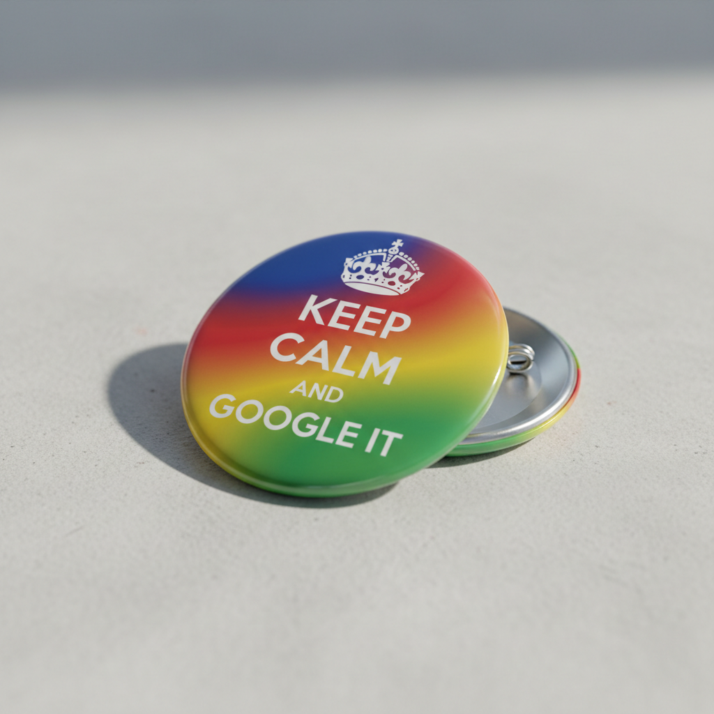 Keep Calm and Google It Pinback 2.25-inch