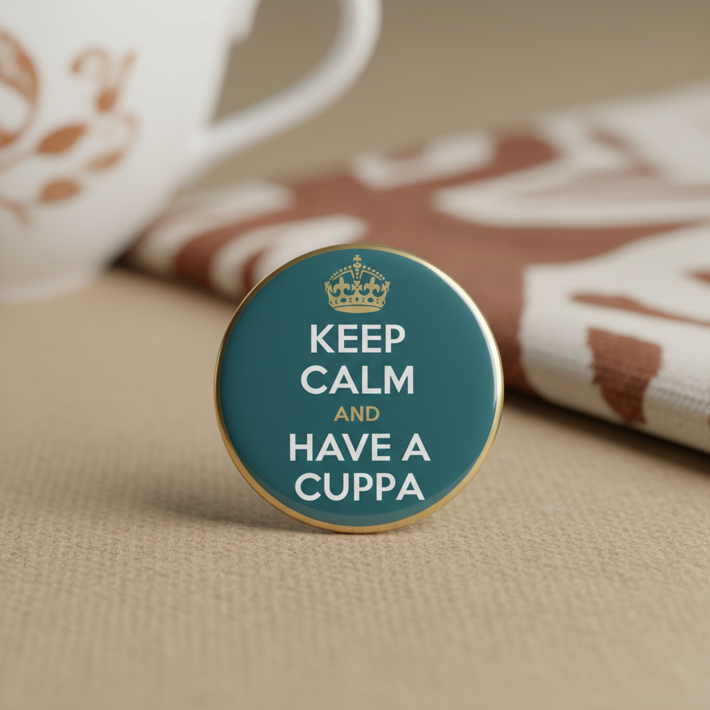 Keep Calm and Have a Cuppa Pinback 2.25-inch