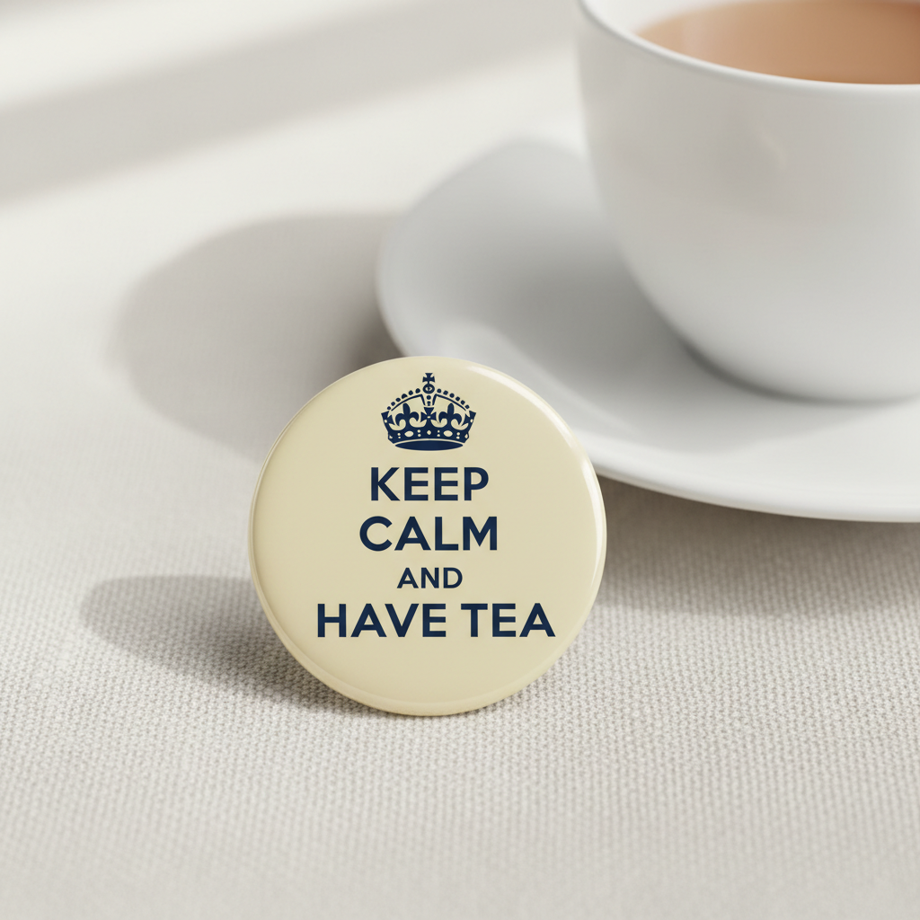 Keep Calm and Have Tea Pinback 2.25-inch