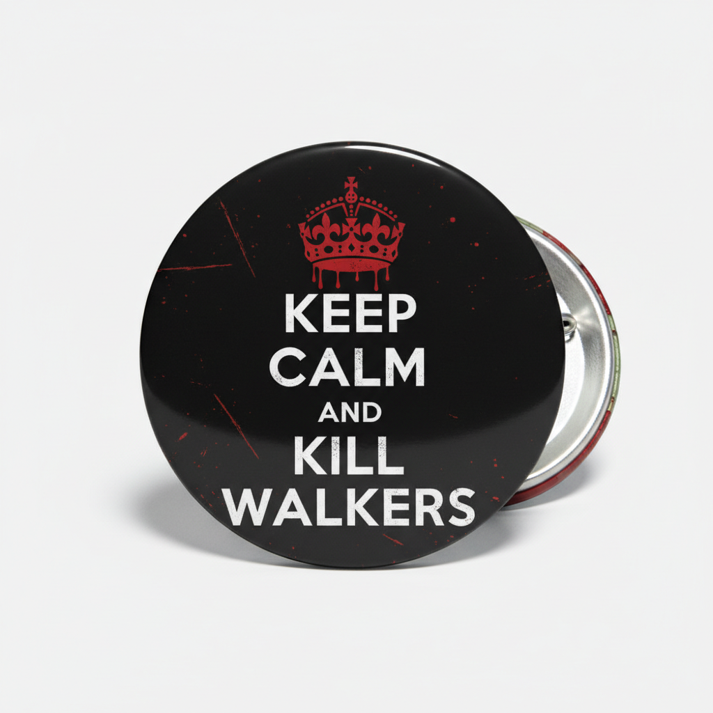 Keep Calm and Kill Walkers Pinback 2.25-inch